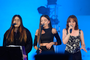 Koncert "Pawel Mazur - Przyjaciele i uczniowie" - Scena tarnowskiego Amfiteatru podczas koncertu.