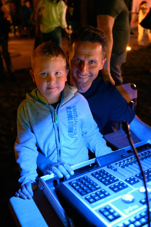 Koncert "Pawel Mazur - Przyjaciele i uczniowie" - Realizator światła podczas koncertu.