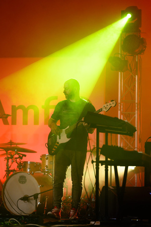 Koncert "Pawel Mazur - Przyjaciele i uczniowie" - Scena tarnowskiego Amfiteatru podczas koncertu.