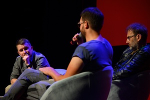 38. TNF - Dzień 4 (3.06.2024) - Spotkanie po filmie "Biała odwaga" z reżyserem Bartoszem Konopką i operatorem zdjęć górskich Marcinem Polarem, prowadzone przez Kubę Armatę