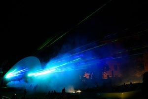 3. Festiwal Nauki i Techniki: electro set Sarapata i pokaz laserowy - Pokaz laserowy w Amfiteatrze