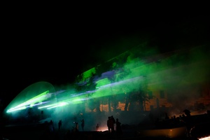 3. Festiwal Nauki i Techniki: electro set Sarapata i pokaz laserowy - Pokaz laserowy w Amfiteatrze