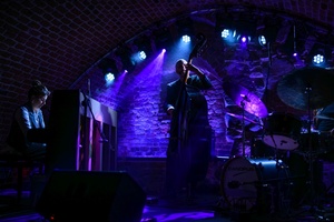 Koncert jazzowy: Kasia Pietrzio Trio - Artyści na scenie w trakcie koncertu.