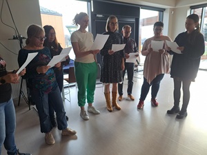 śpiew biały i pieśni kobiece - Uczestnicy podczas warsztatów