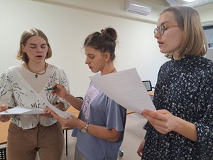 śpiew biały i pieśni kobiece - Uczestnicy podczas warsztatów