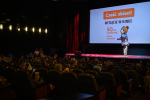 Rozmarzone poranki: Nowe przygody Misia Uszatka - Agnieszka Hołda-Myśliwiec przemawiająca podczas Rozmarzonych poranków w kinie Marzenie