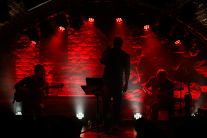 Koncert: Zaduszki - Damian Ukeje - Damian Ukeje z zespołem na scenie Piwnic TCK